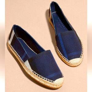 Navy Espadrille Flats Burberry